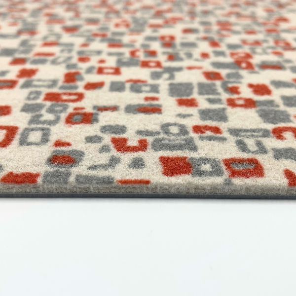 10 2737 TTH Tapiflow Pop 3 Oranje Grijs WT 50×50 Cm Tapijttegel